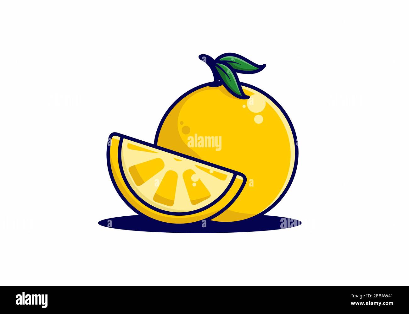Fresh yellow orange fruit design Stock Vector Image & Art - Alamy