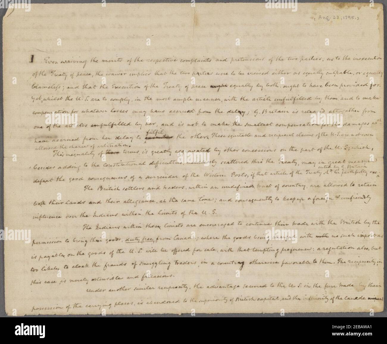 Draft of a letter to unknown correspondent Stock Photo - Alamy