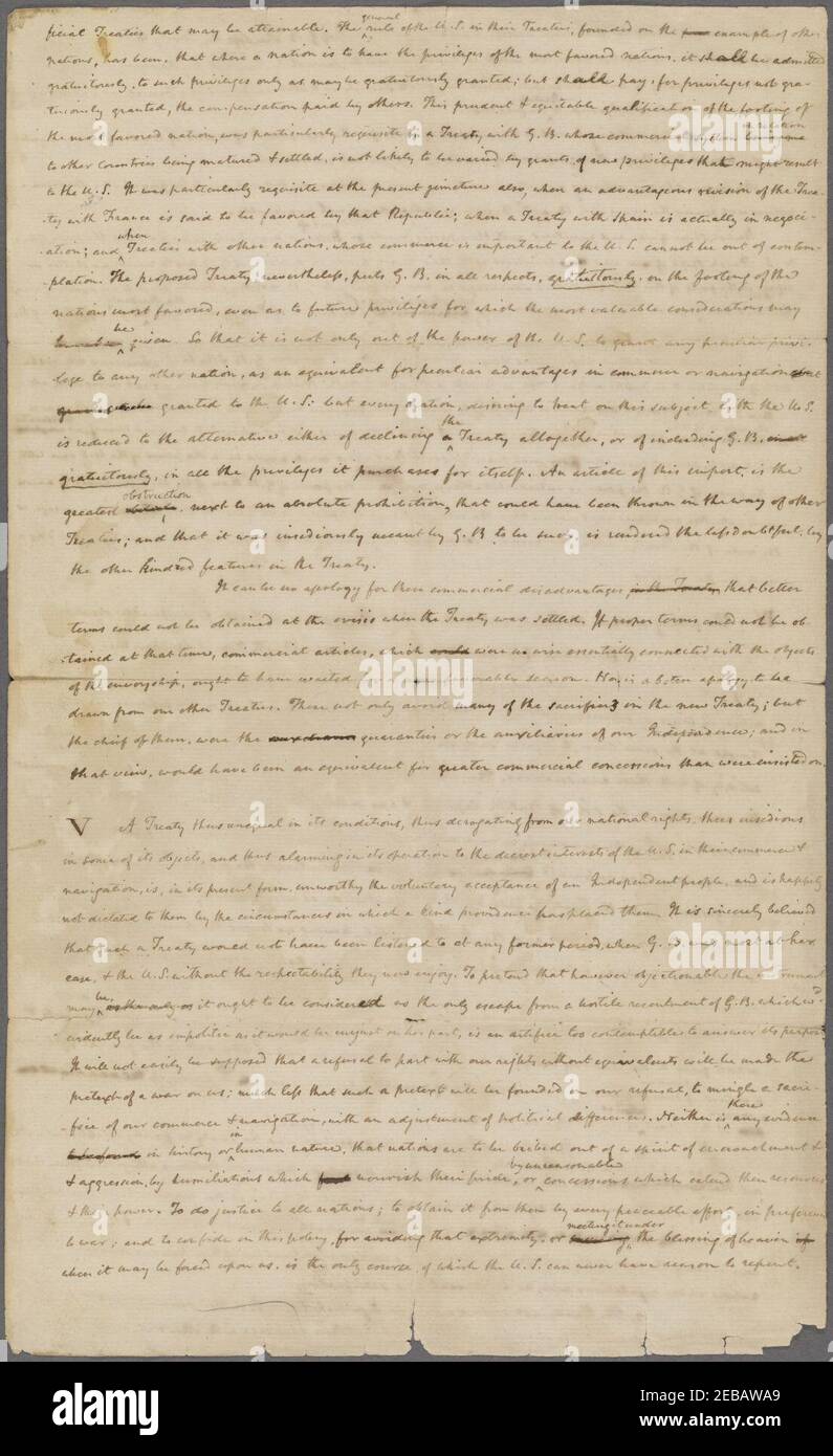 Draft of a letter to unknown correspondent Stock Photo - Alamy