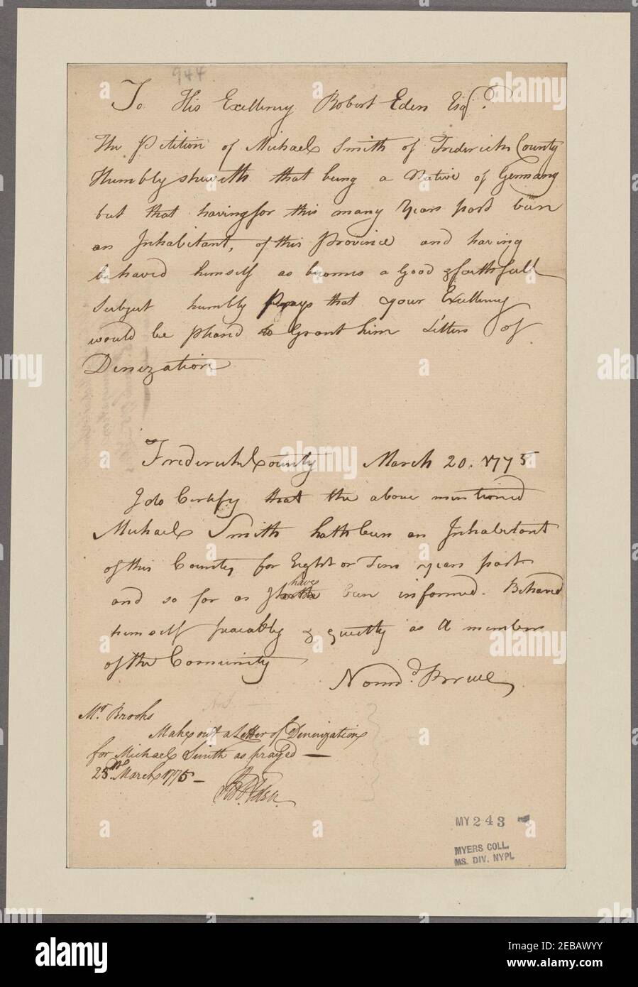 Eden, Robert. Frederick County, Maryland Stock Photo Alamy