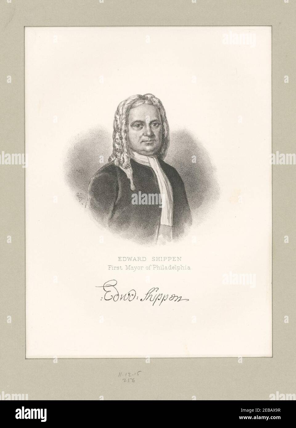 Edward Shippen first mayor of Philadelphia Stock Photo Alamy