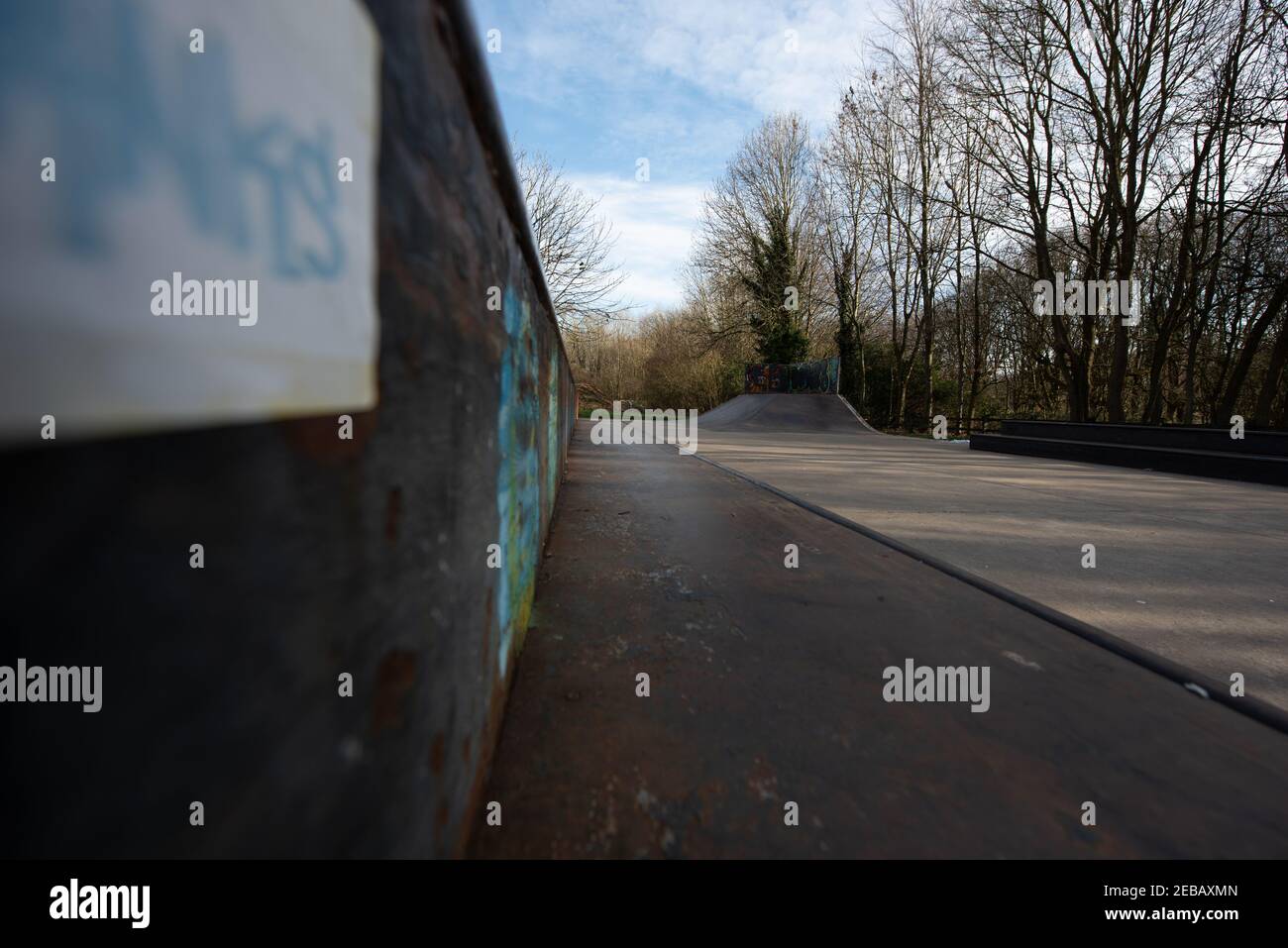Basingstoke war memorial park skate area with ramps Stock Photo Alamy