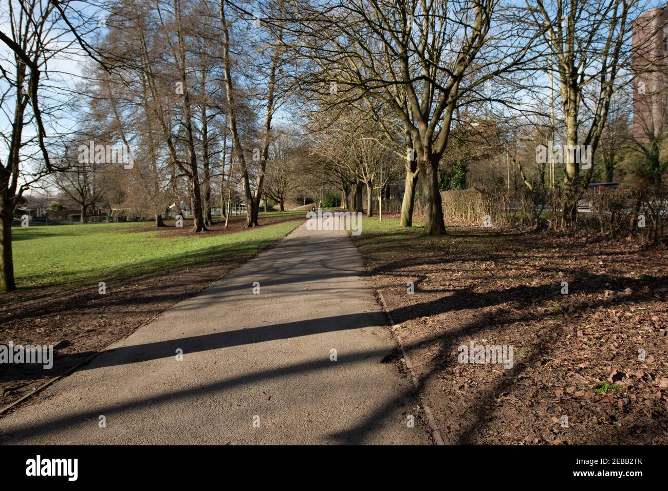 Basingstoke Town Eastrop park walk pedestrian route Stock Photo Alamy