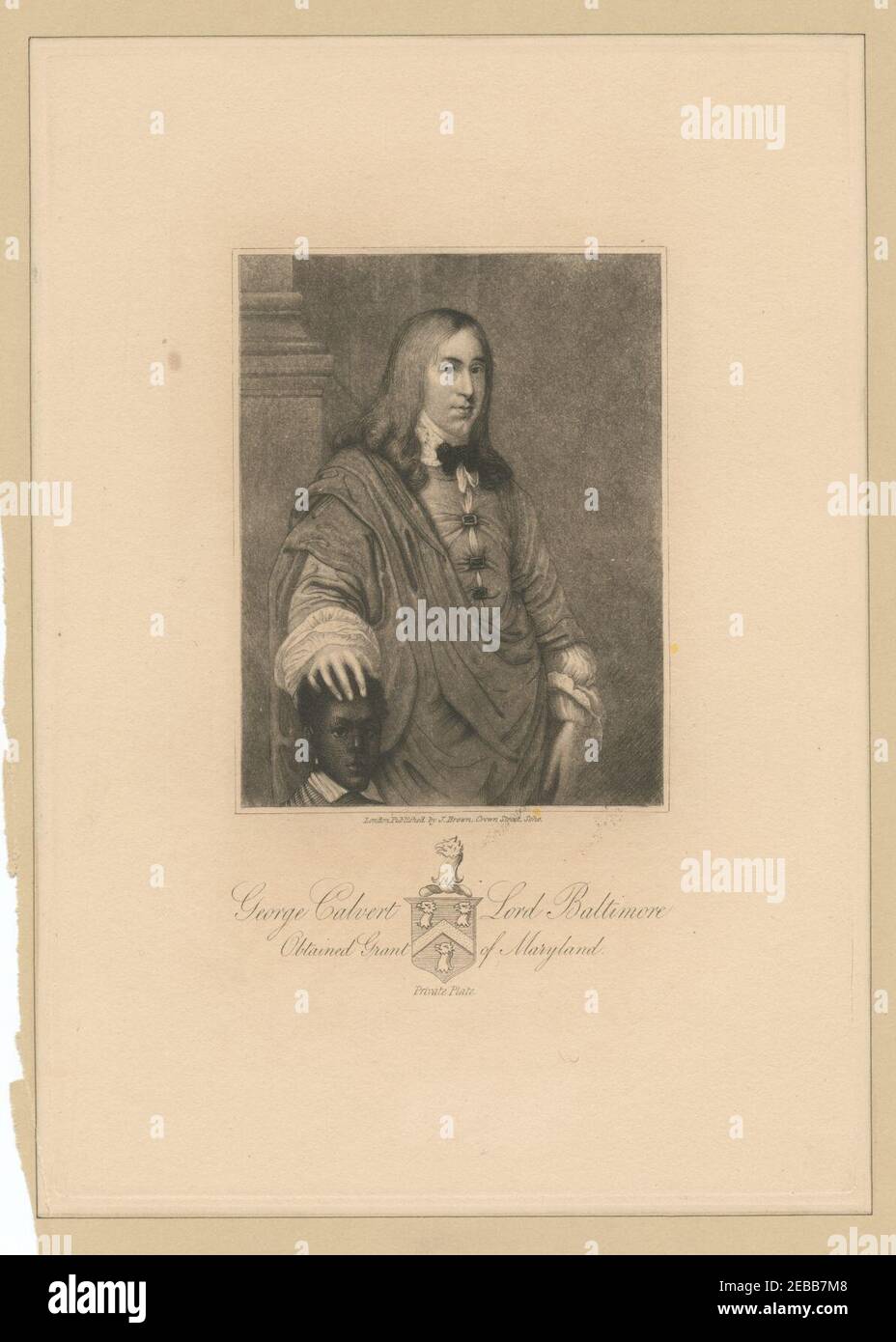 George Calvert Lord Baltimore, obtained grant of Maryland Stock Photo