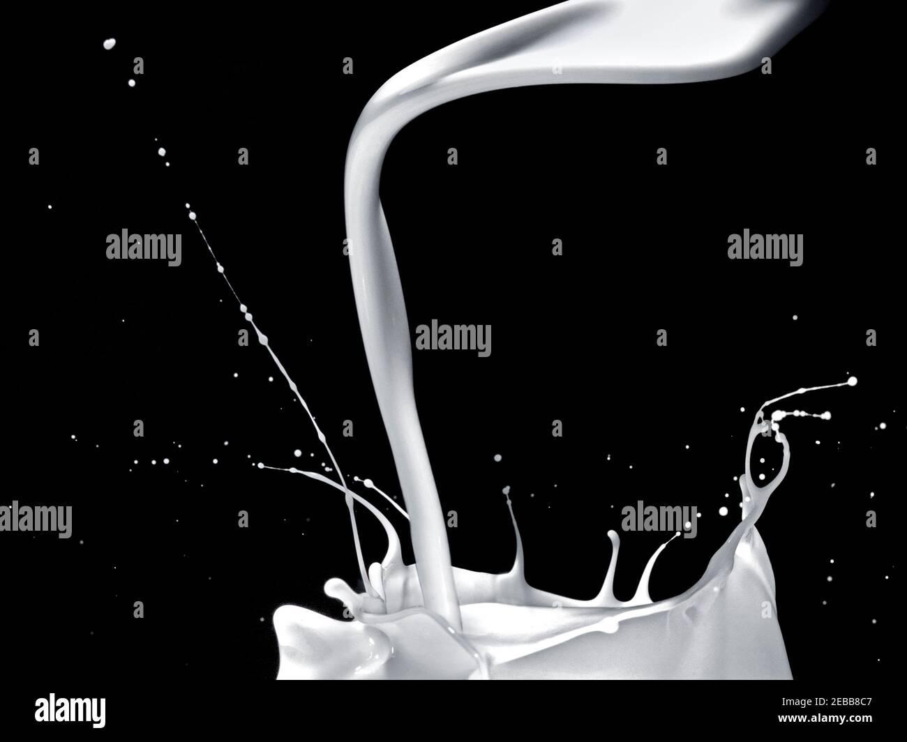 White milk liquid splashing Stock Photo