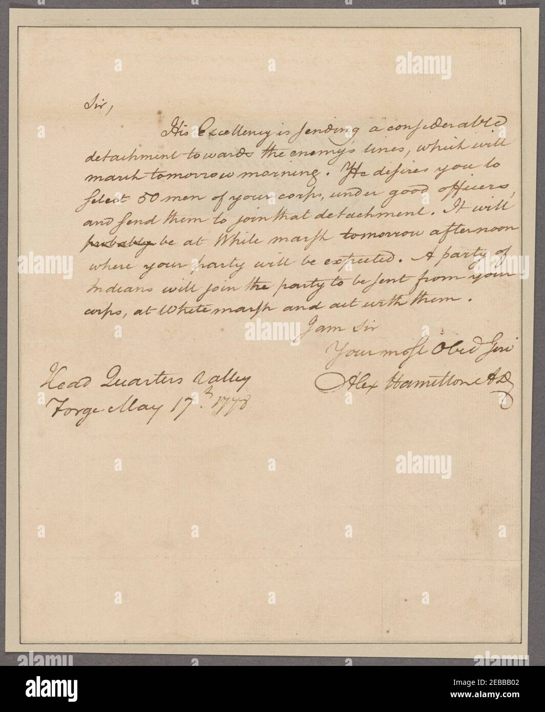 Hamilton, Alexander. Valley To Stock Photo Alamy