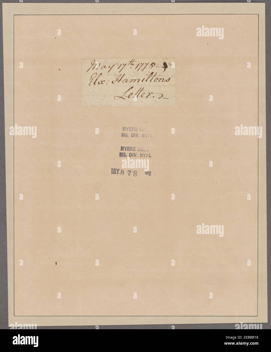 Hamilton, Alexander. Valley To Stock Photo Alamy