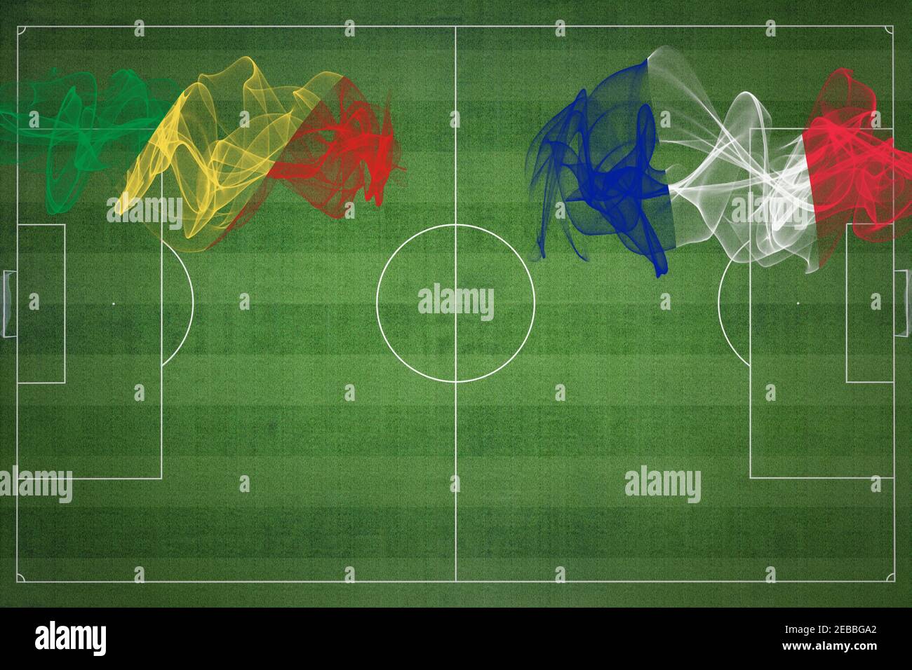 Republic of the Congo vs France Soccer Match, national colors, national ...