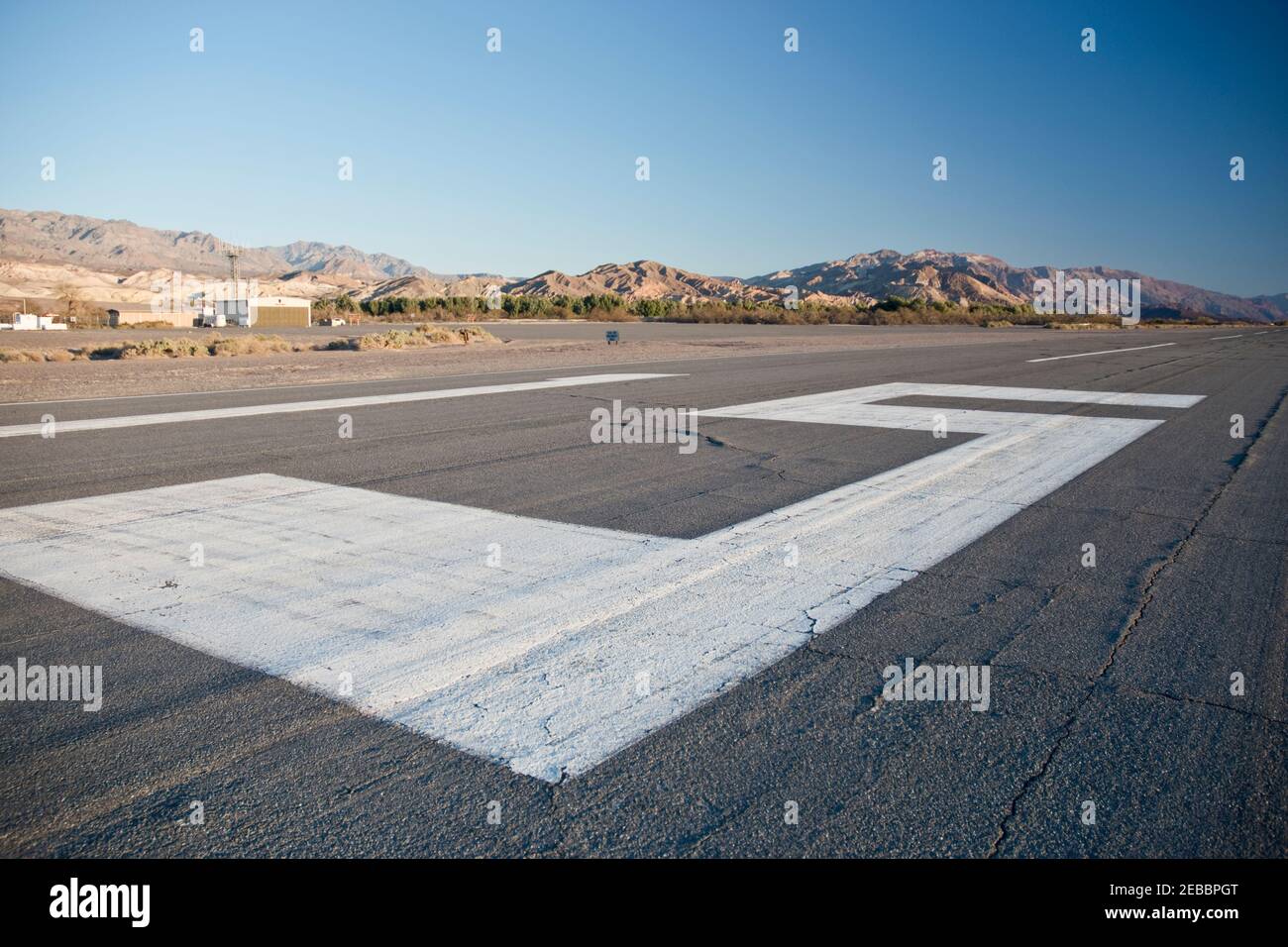 The runway at Furnace Creek Airport at Death Valley National Park