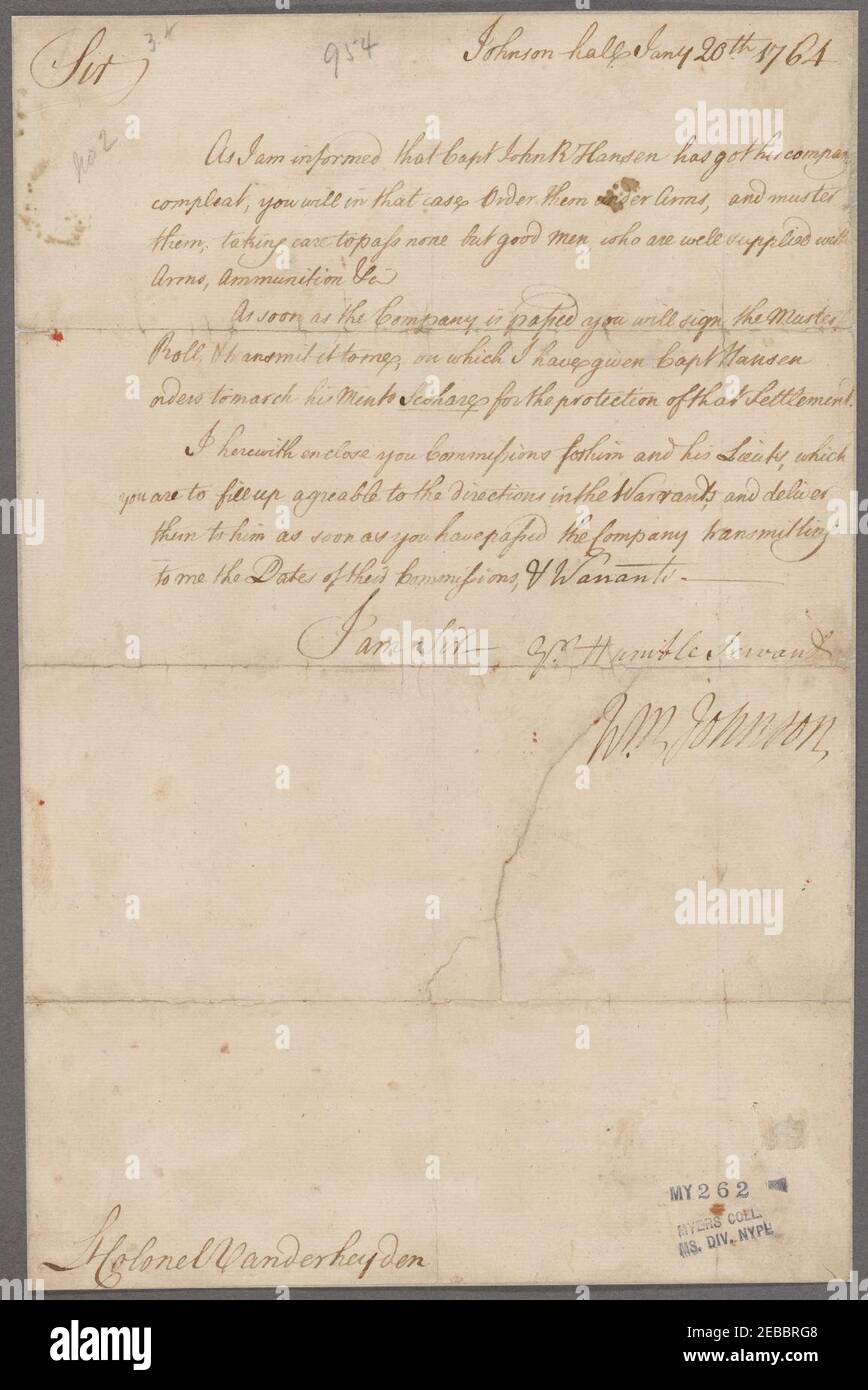 Johnson, Sir William. Johnson Hall (New York Stock Photo Alamy