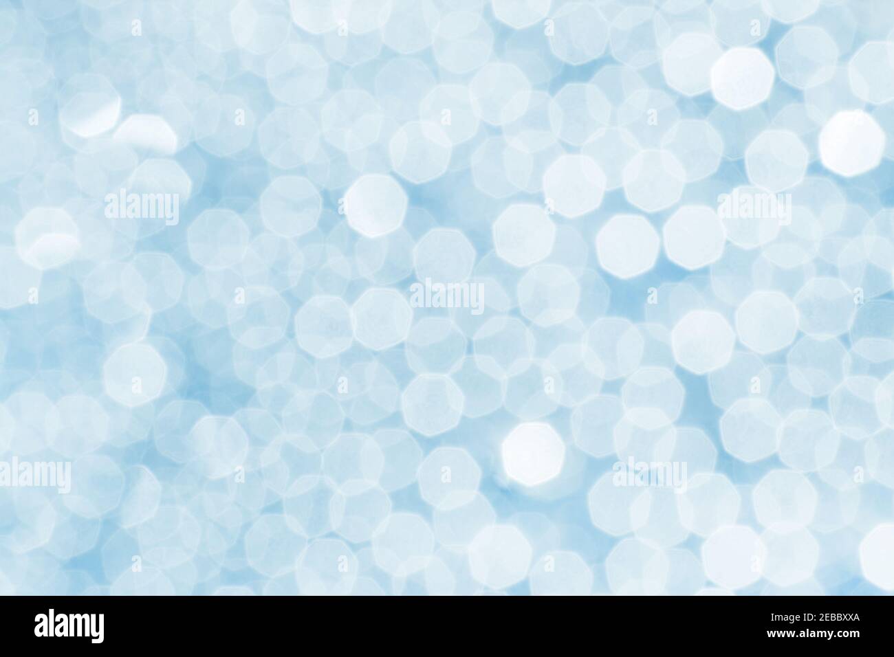 Abstract bokeh light blue background, christmas Stock Photo