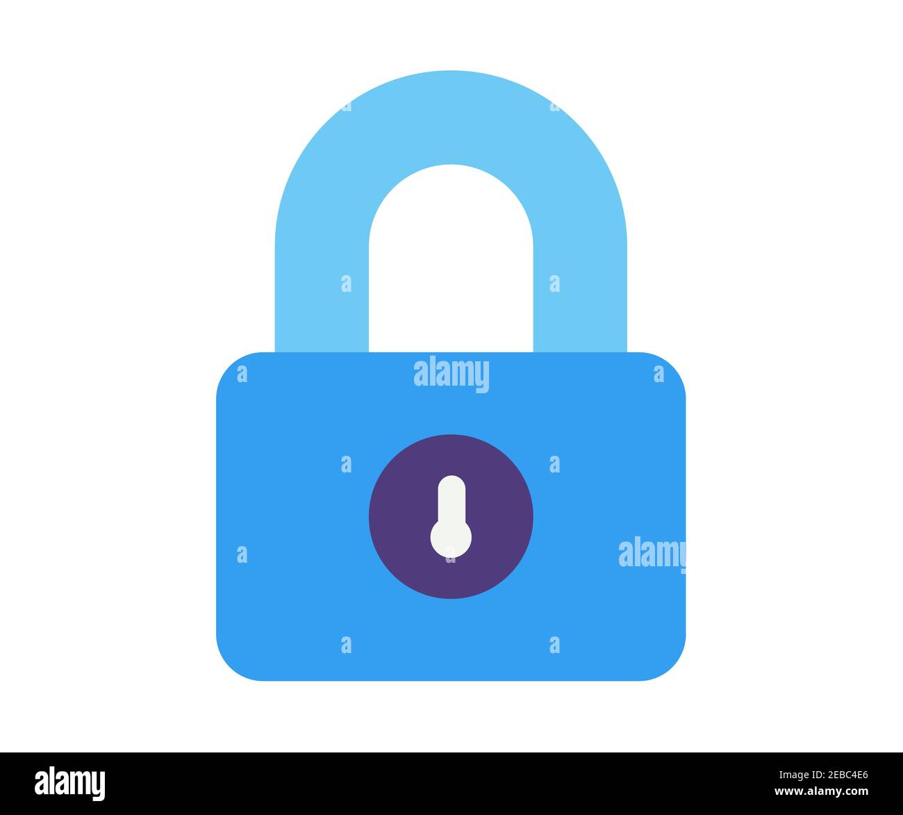 padlock security protect single isolated icon with flat style vector ...