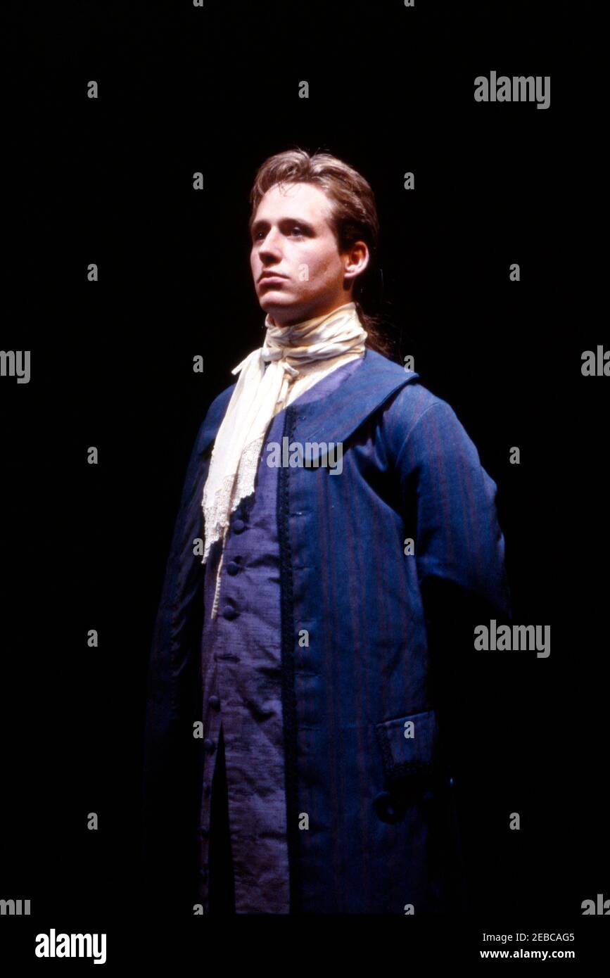 Linus Roache (William Randall) in INDIGO by Heidi Thomas at the Royal Shakespeare Company (RSC), The Other Place, Stratford-upon-Avon  08/07/1987  design: Roger Glossop  lighting: Paul Denby  director: Sarah Pia Anderson Stock Photo