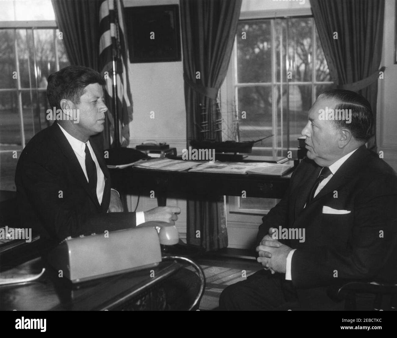 President John Kennedy with Chicago Mayor Richard Daley 1962 New 8x10 Photo 