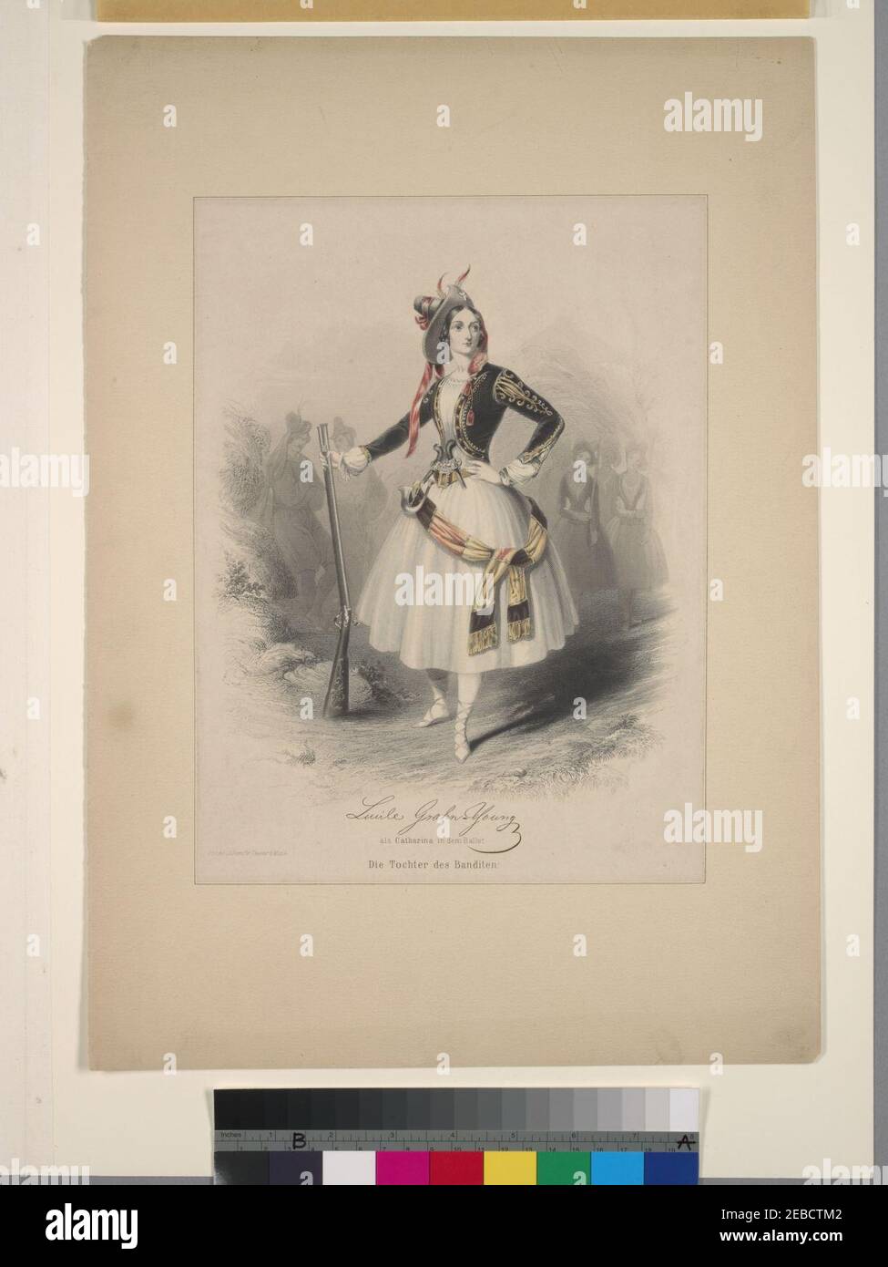 Lucile Grahn-Young (facs. sig.) als Catharina in dem Ballet Die Tochter des Banditen Stock Photo