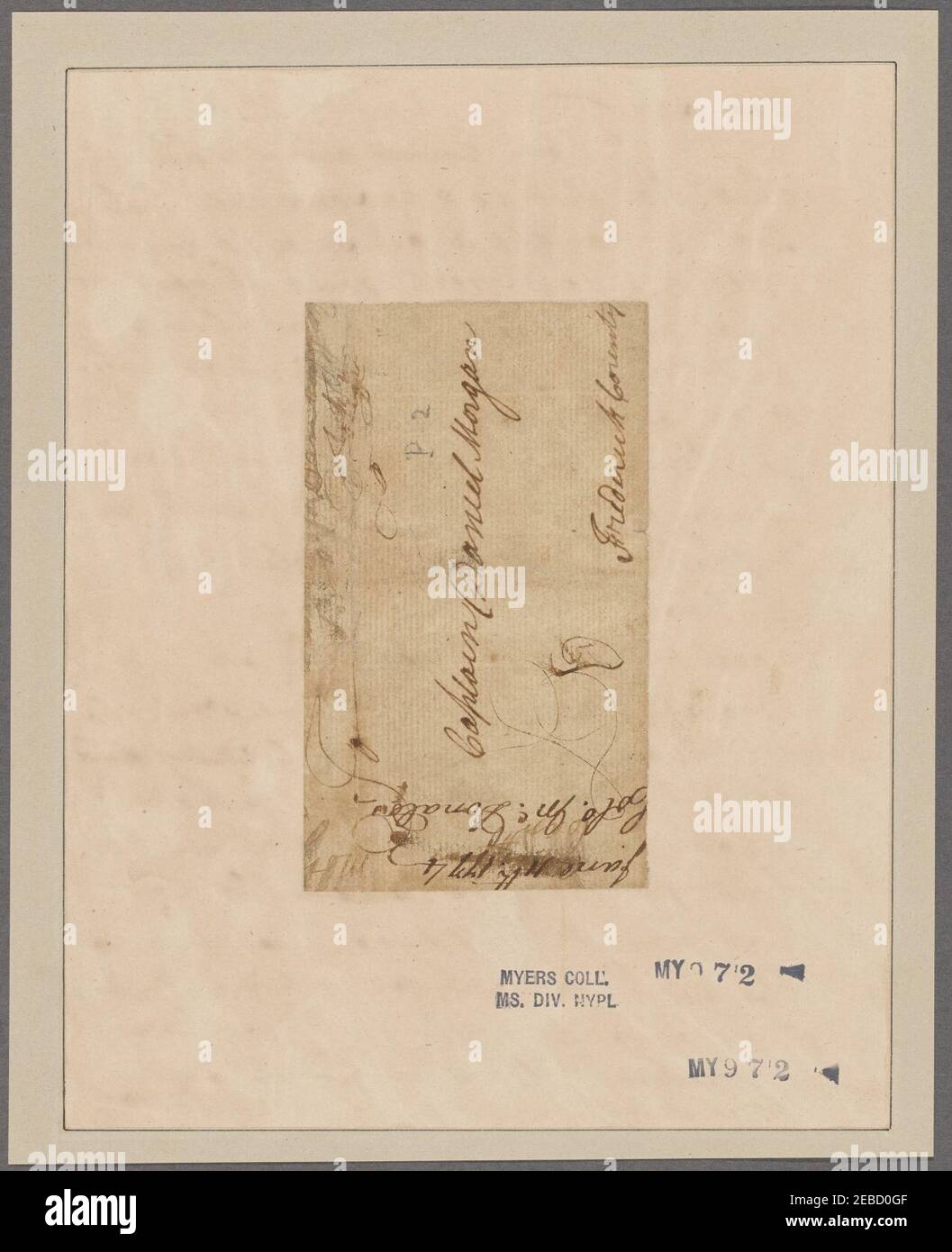 McDonald, Col. Angus. To Captain Daniel Morgan Stock Photo - Alamy