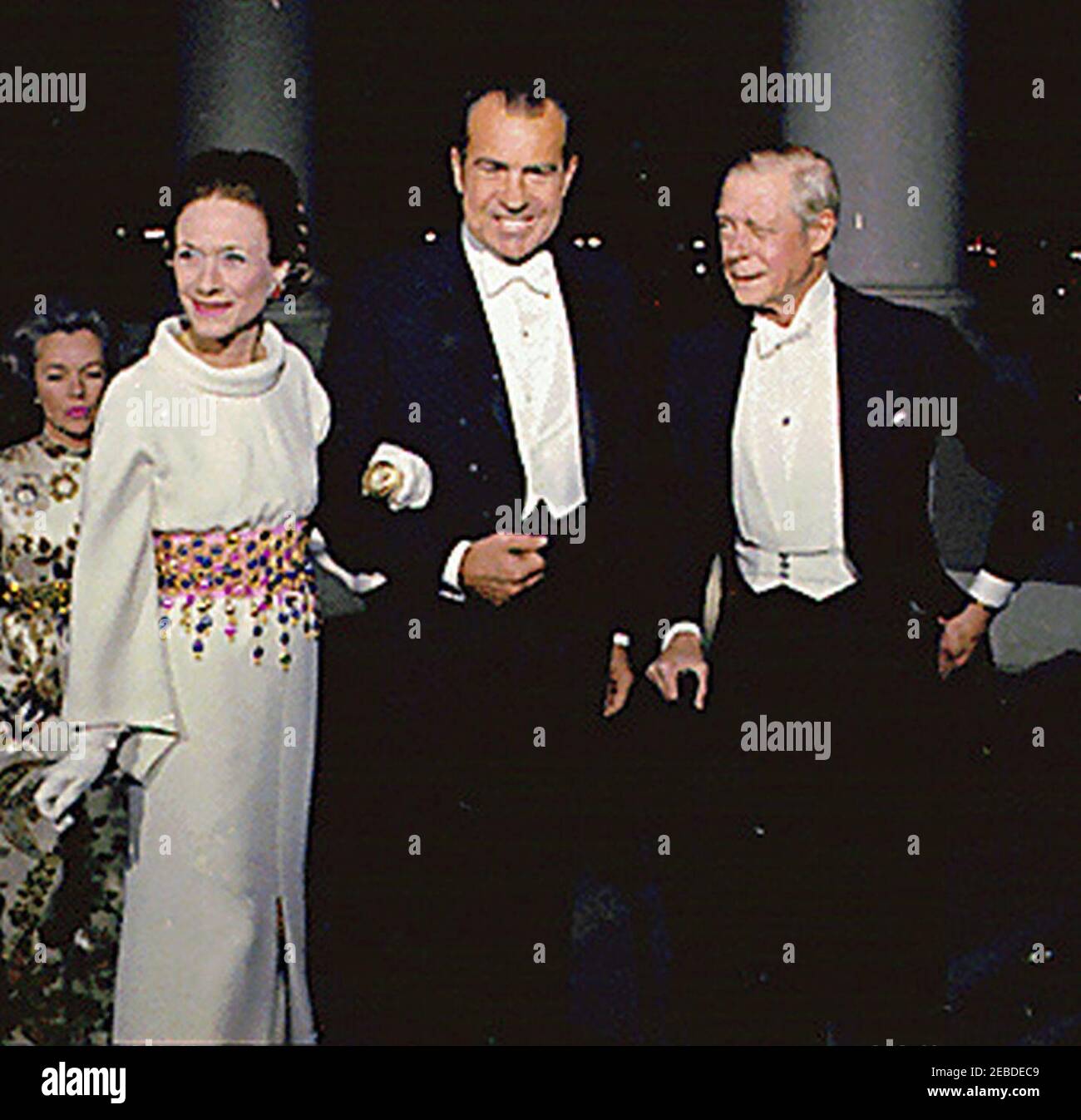 Nixon and the Windsors. Stock Photo