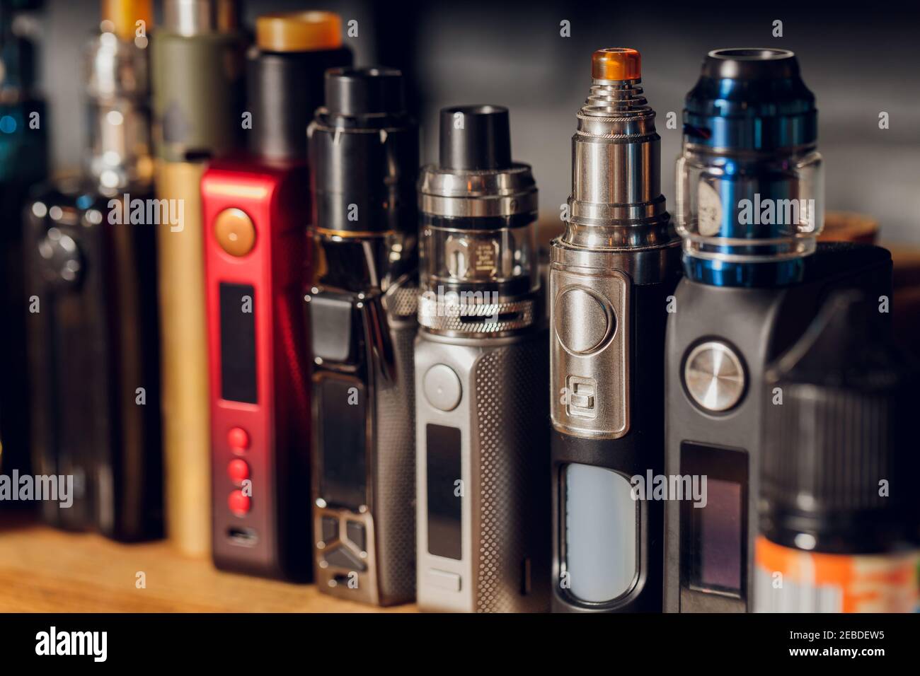 POD Vaping pen, vape devices, mods for electronic cigarette or e cigarette, e cig Stock Photo