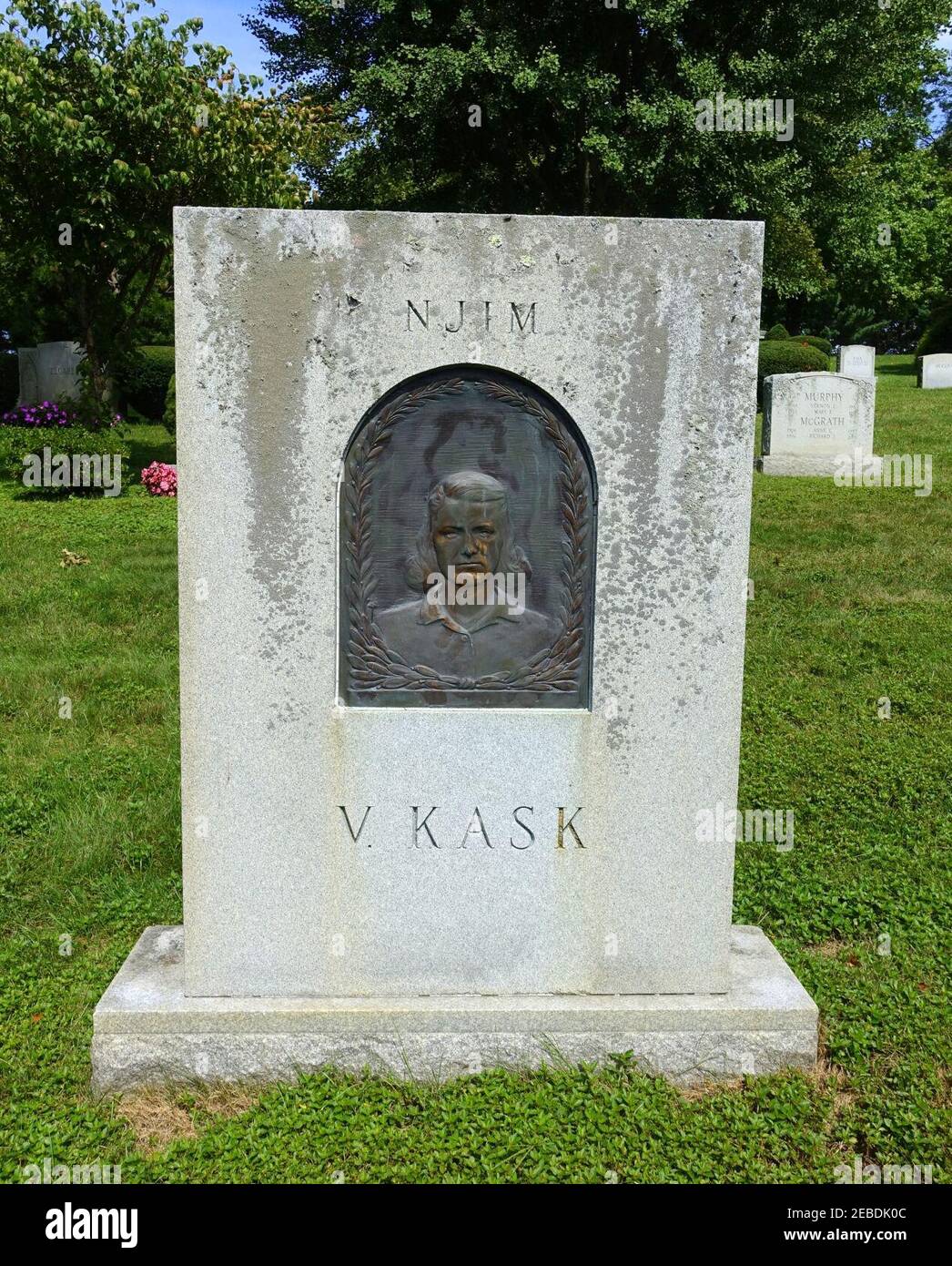 Njim V. Kask - Newton Cemetery & Arboretum - Newton Center, MA - Stock Photo