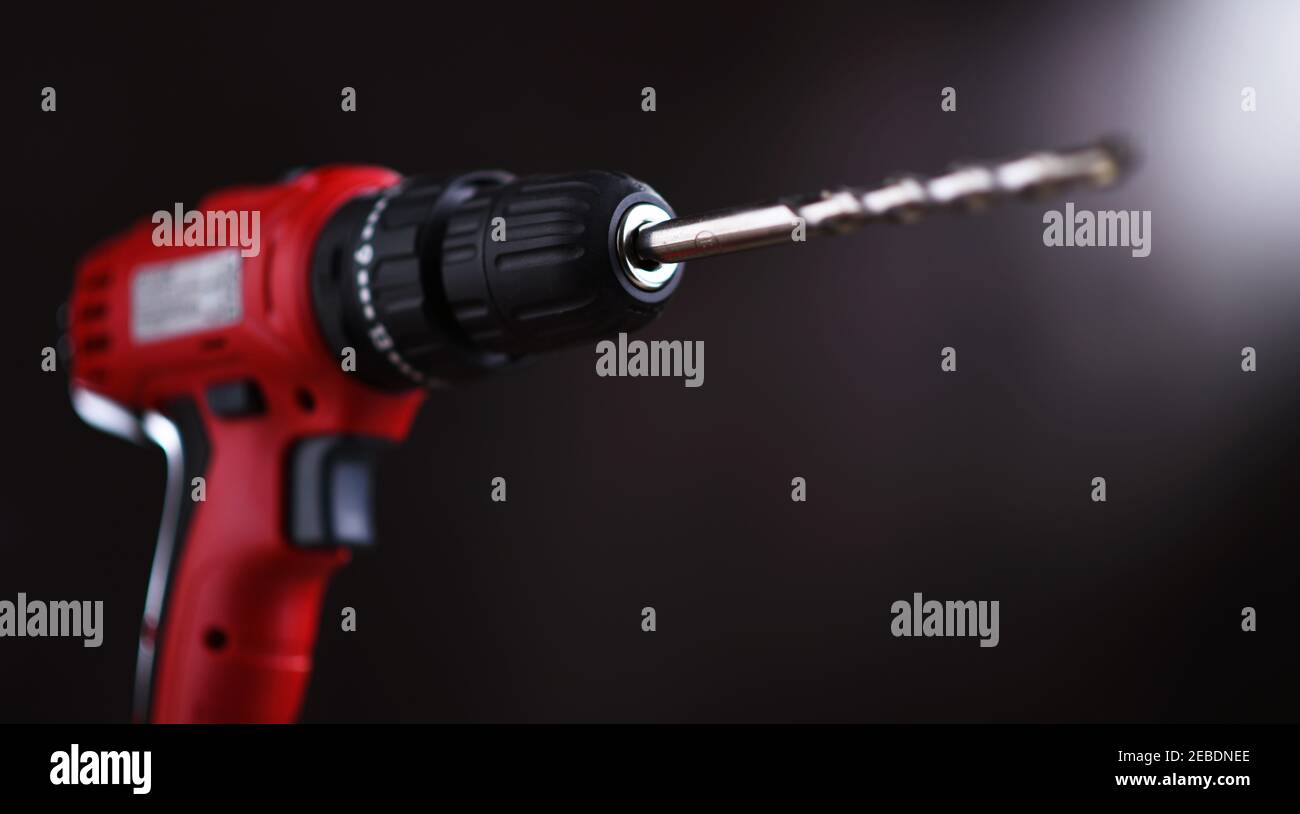 Cordless drill working also as screw guns Stock Photo Alamy