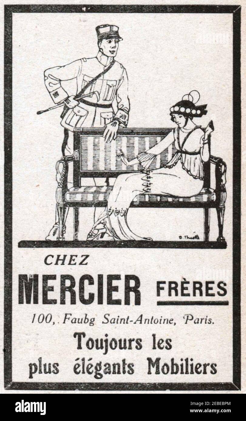 No 3791, 30 Octobre 1915, Ches Mercier. Stock Photo