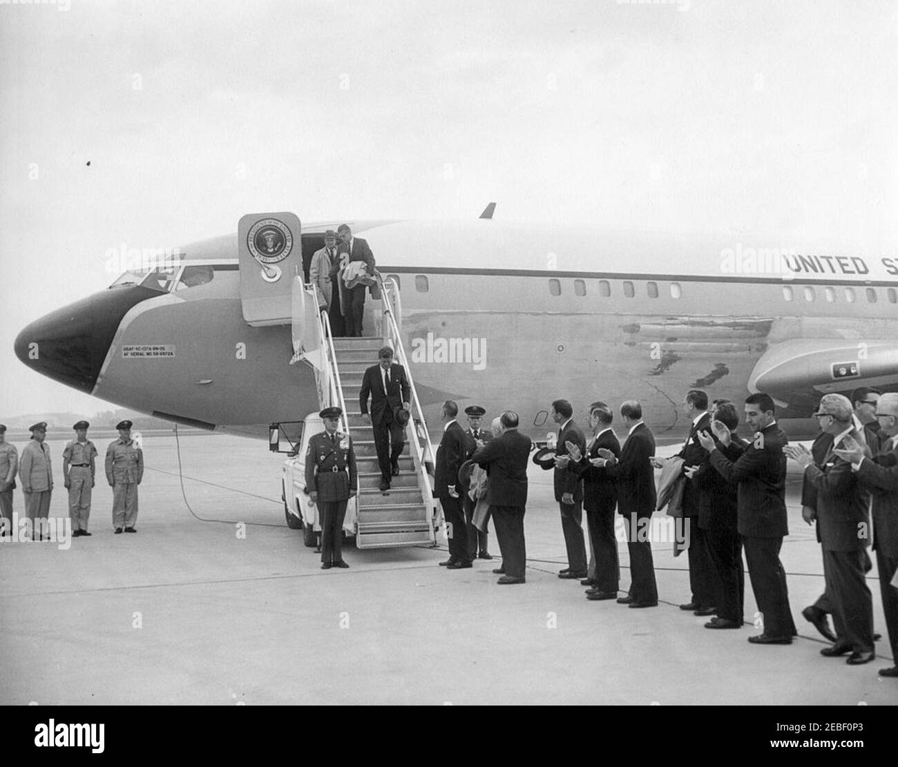 Arrival of President Kennedy at Andrews Air Force Base upon his return
