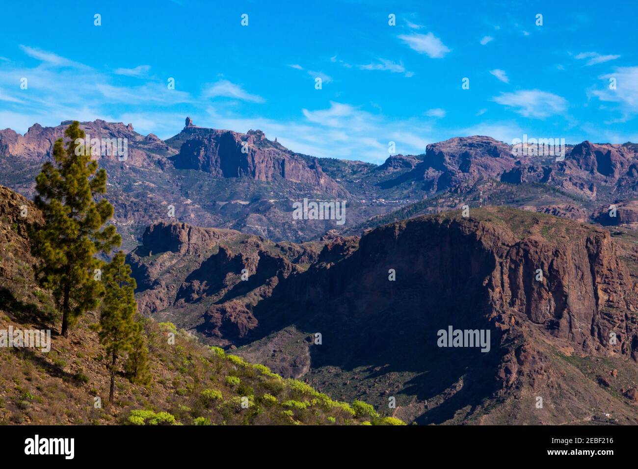 Landscape of the summit of Gran Canaria, Spain Stock Photo