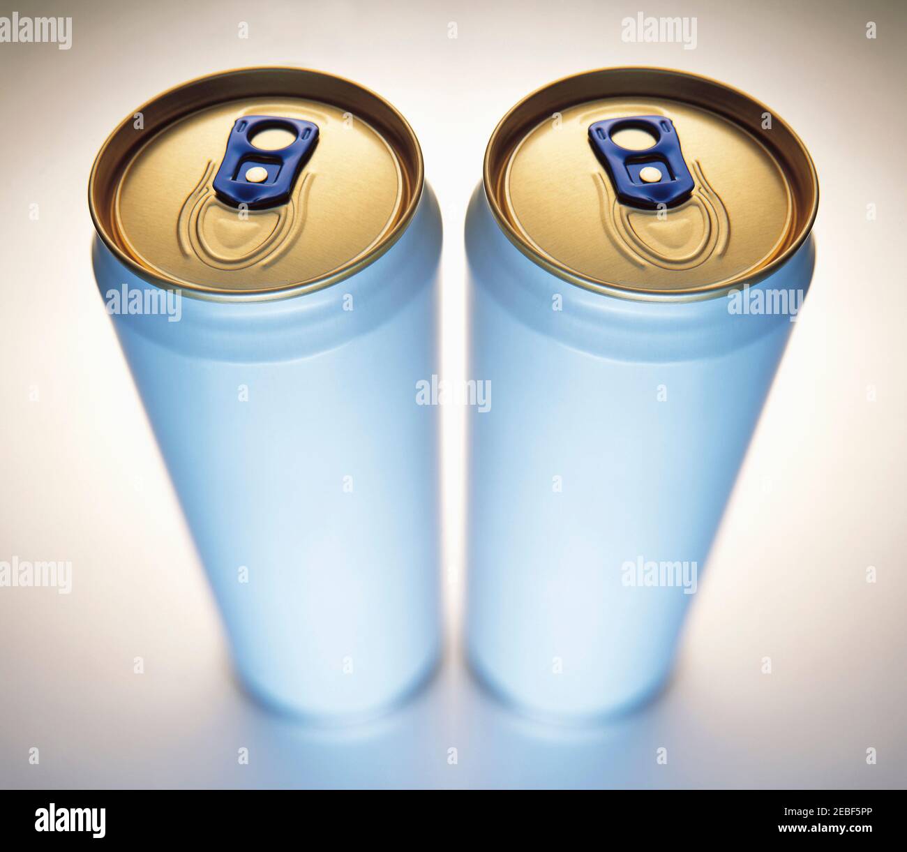 an identical pair of tin can drinks Stock Photo Alamy