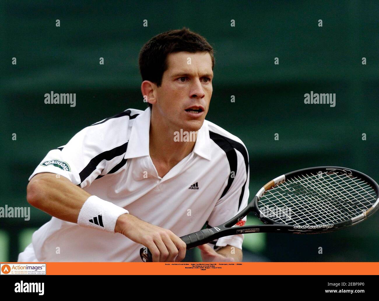 Tennis - Austria v Great Britain - Davis Cup World Group Play-Offs -  Portschach, Austria - 25/9/04 Tim Henman of Great Britain Mandatory Credit:  Action Images / Tony O'Brien Livepic Stock Photo - Alamy