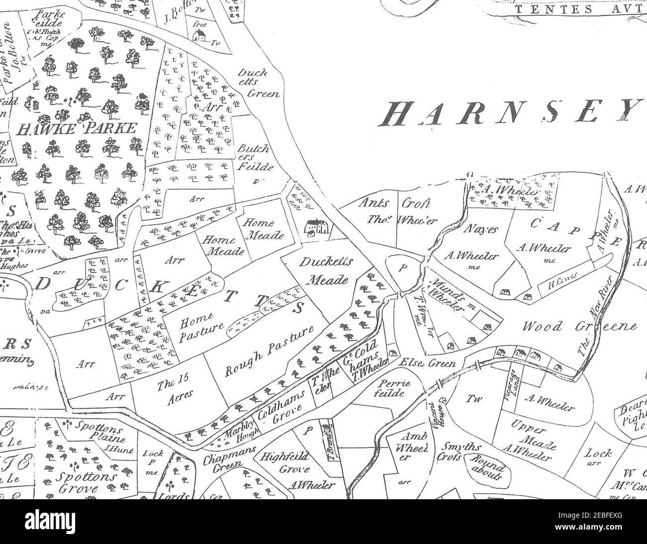 Noel Park and Wood Green, Earl of Dorset's Survey Stock Photo Alamy