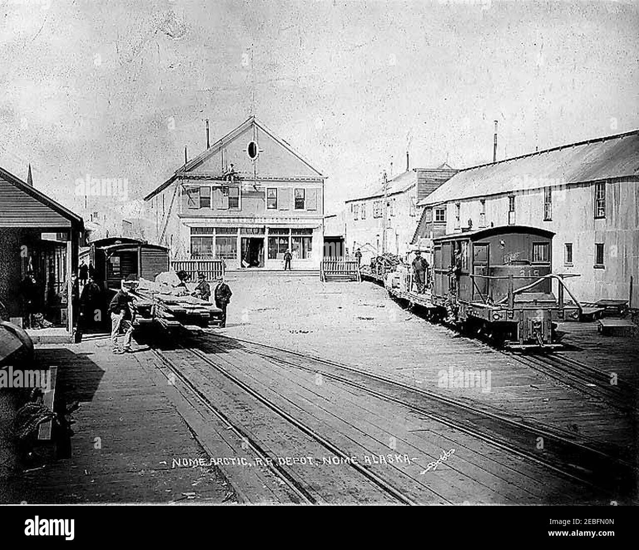 Nome Arctic Railroad Depot, Nome, Alaska, between 1901 and 1911 (AL+CA