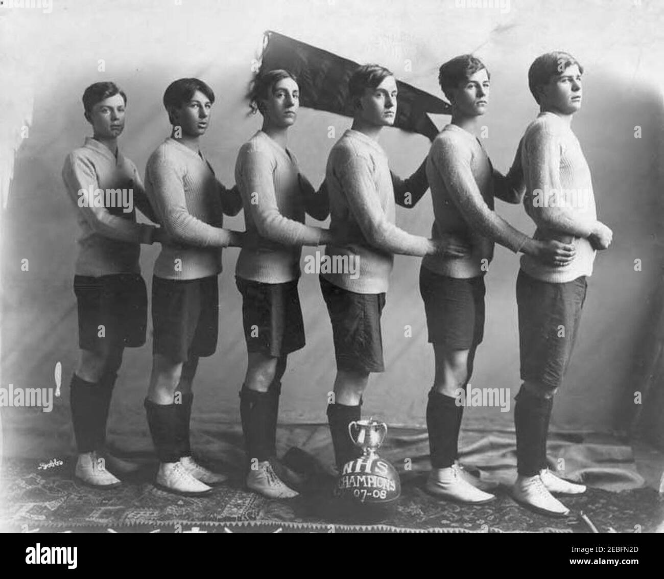 Nome High School 1907-1908 champion basketball team, Nome, Alaska, 1908 (AL+CA 7253). Stock Photo