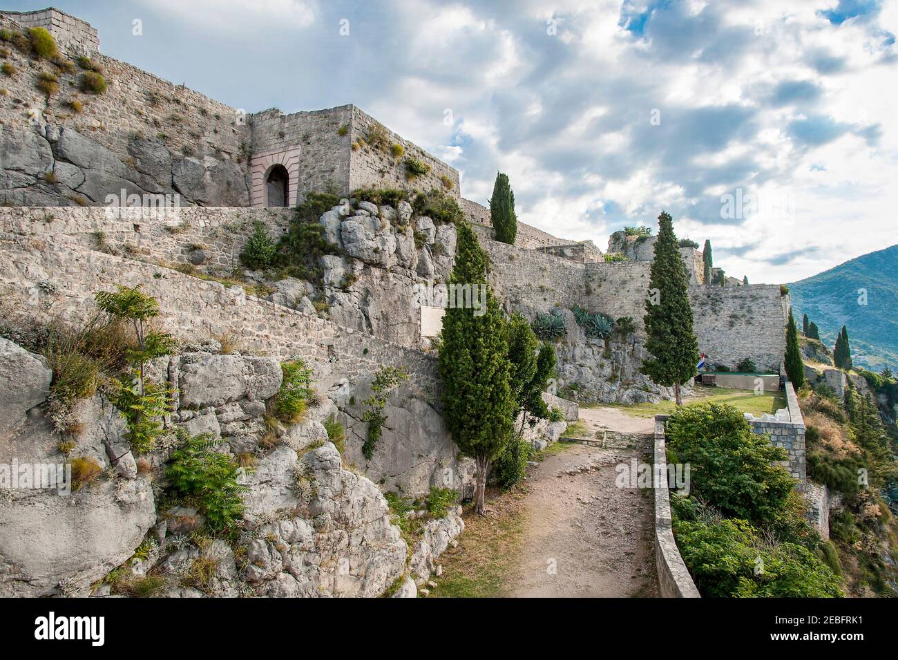 Split, Croatia, August 26, 2019:  Old fortress in Klis, Croatia as a film location for the TV series 'Game of Thrones' Stock Photo