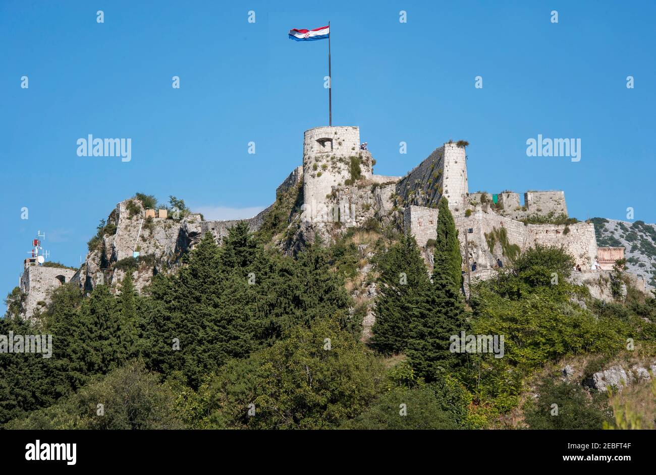 Split - Croatian, August 26, 2018: Old fort in Klis, Croatiaas the set TV series 'Game of Thrones' Stock Photo