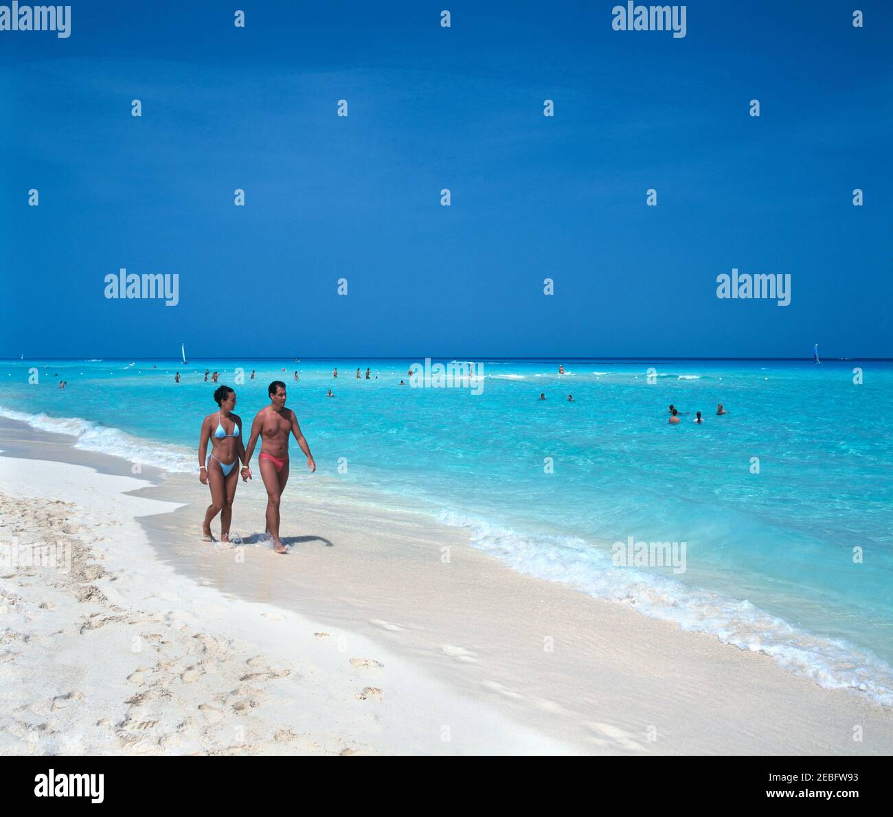 Beach, Cancun, Mexico Stock Photo