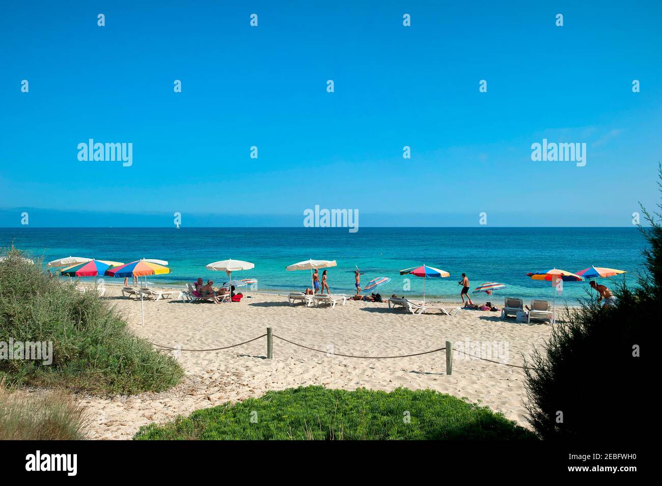 Playa Mitjorn, Formentera, Balearic islands, Spain Stock Photo