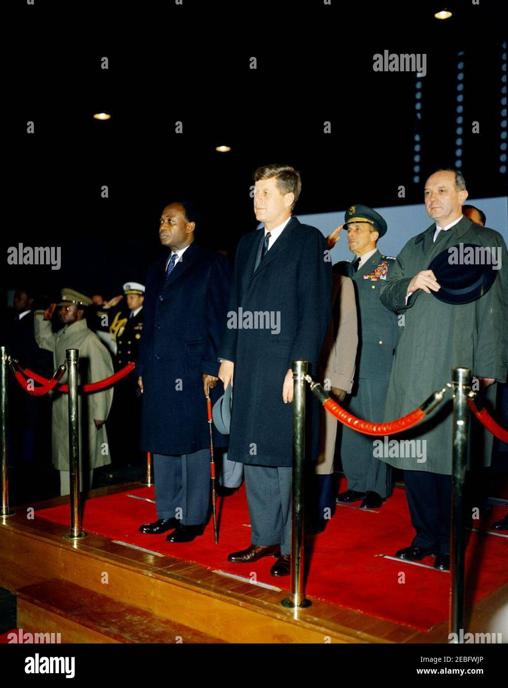 Hm The Queen Elizabeth Ii, Prince Philip And Dr Nkrumah Arrive At