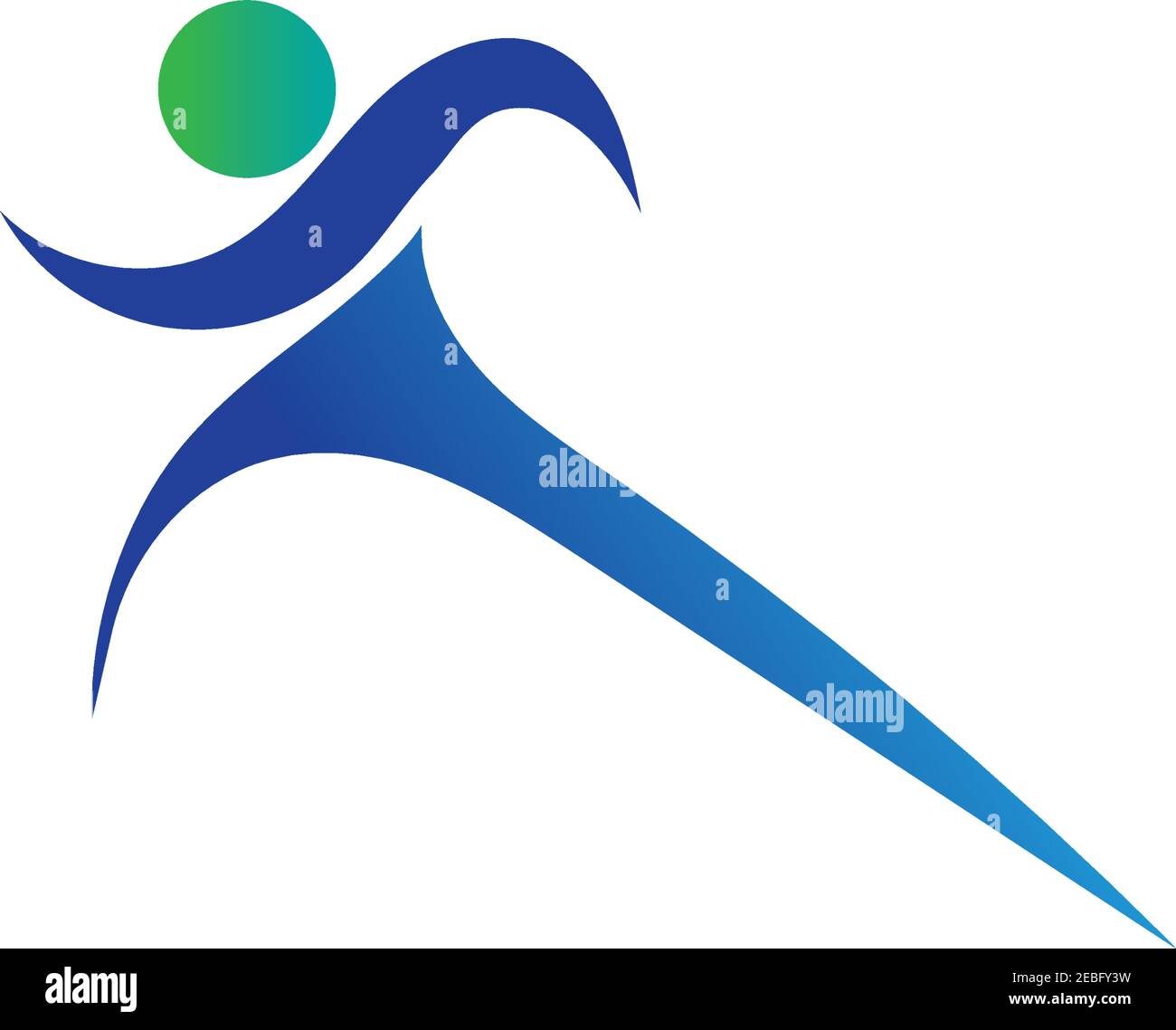 fitness logo symbol illustration design template - vector Stock Vector