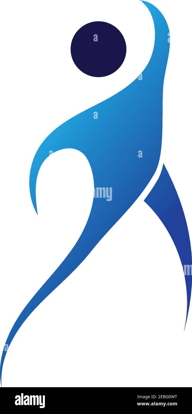 fitness logo symbol illustration design template - vector Stock Vector