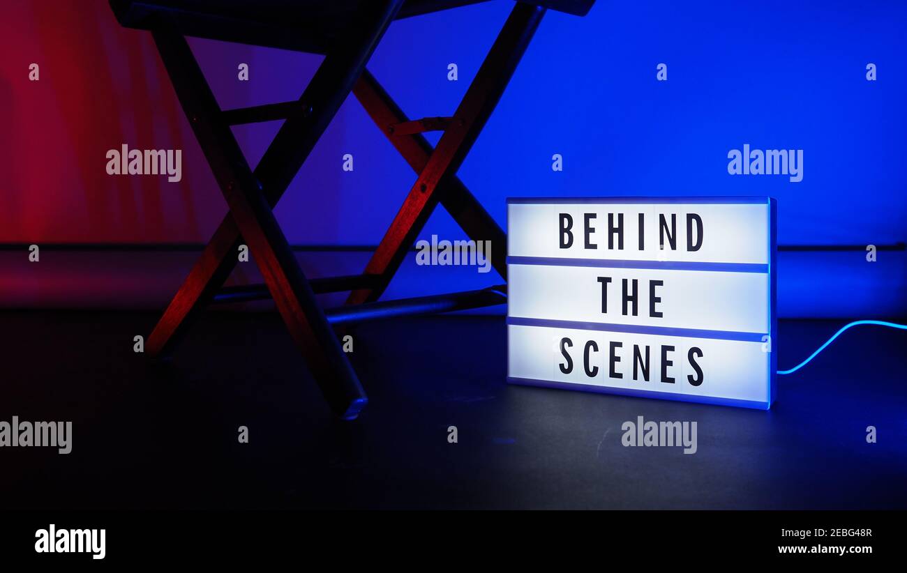 Behind the scenes letterboard text on Lightbox or Cinema Light box