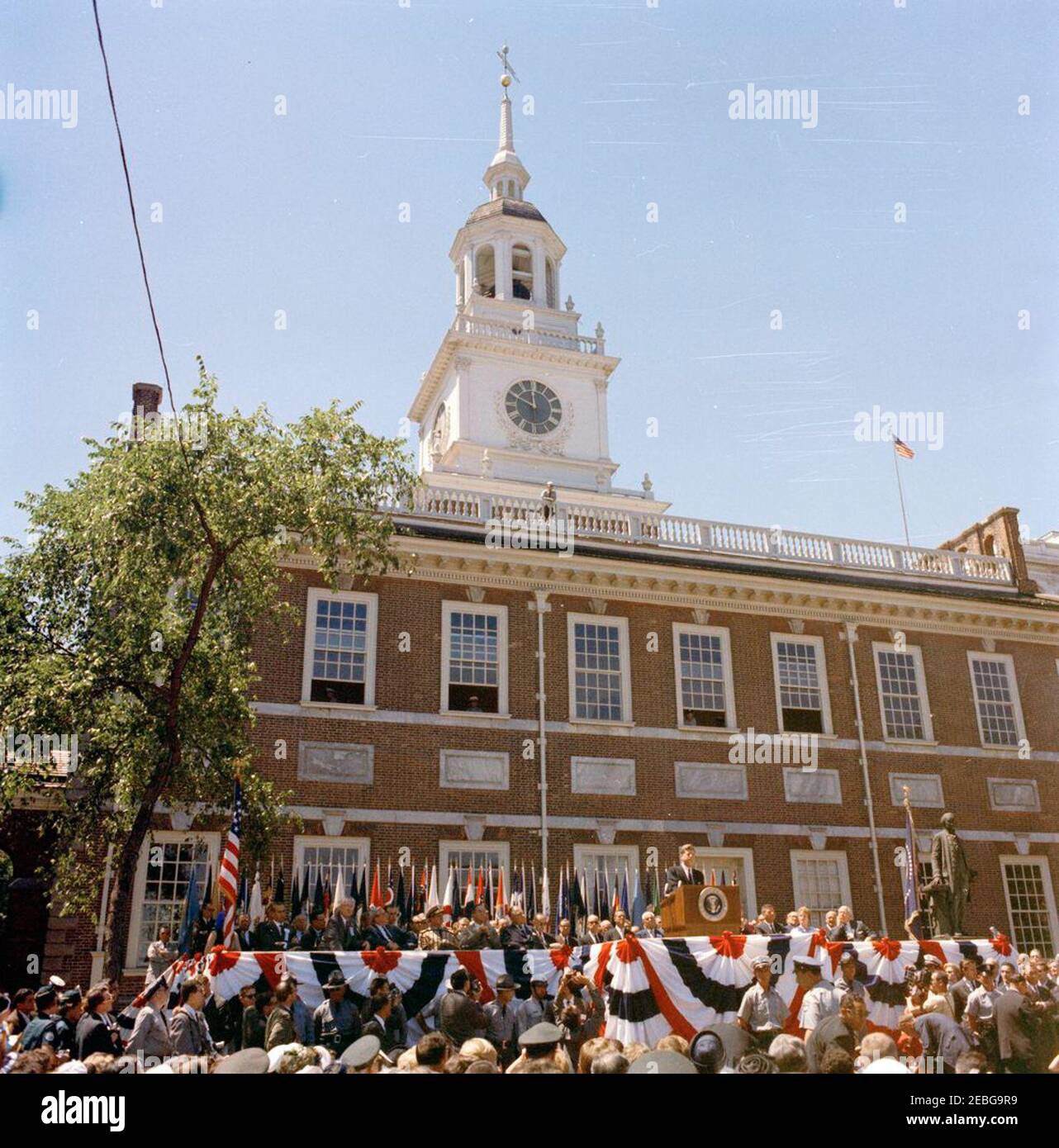 Address at Independence Hall, Philadelphia, 1142AM. President John F