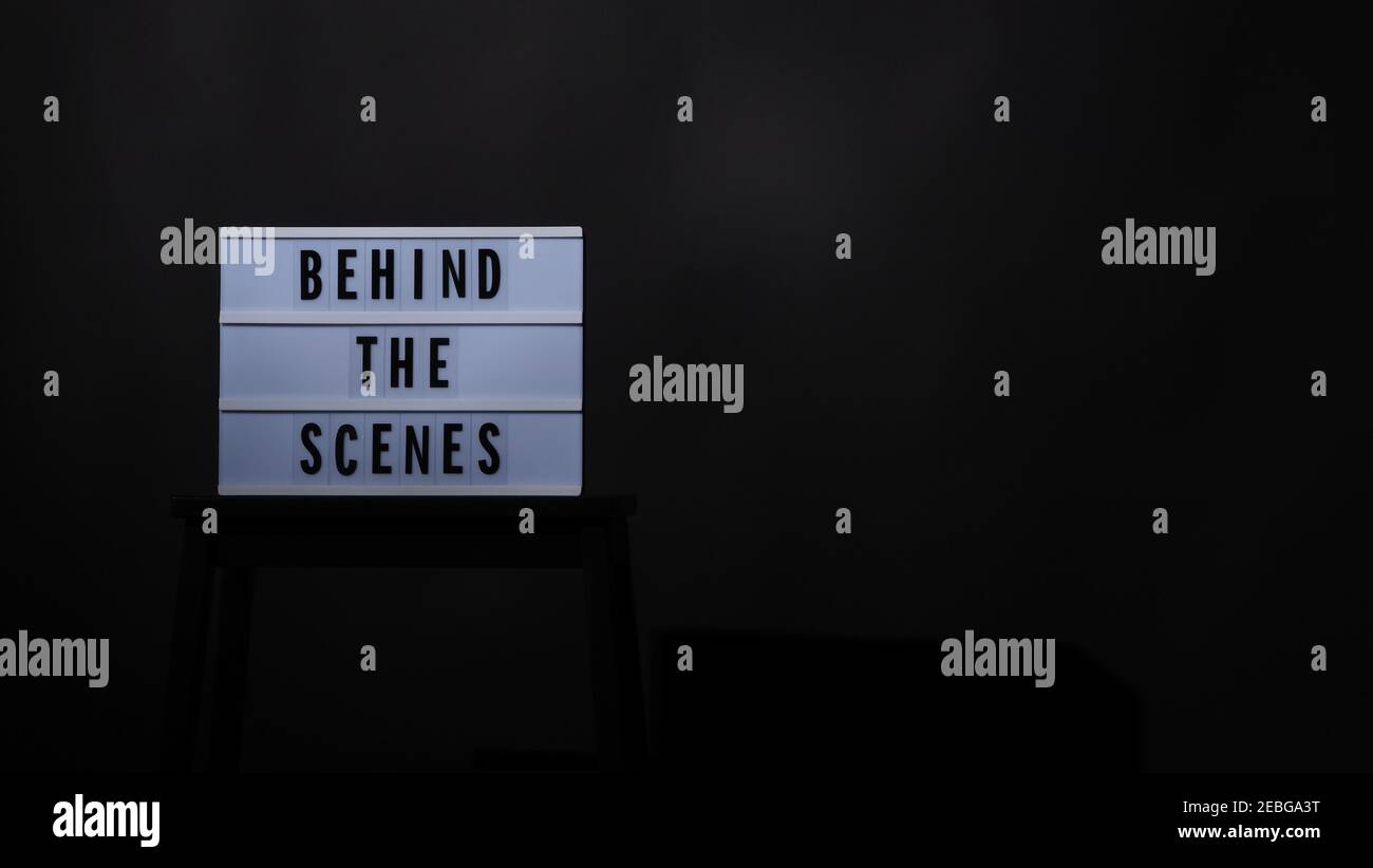 Behind the scenes letterboard text on Lightbox or Cinema Light box ...