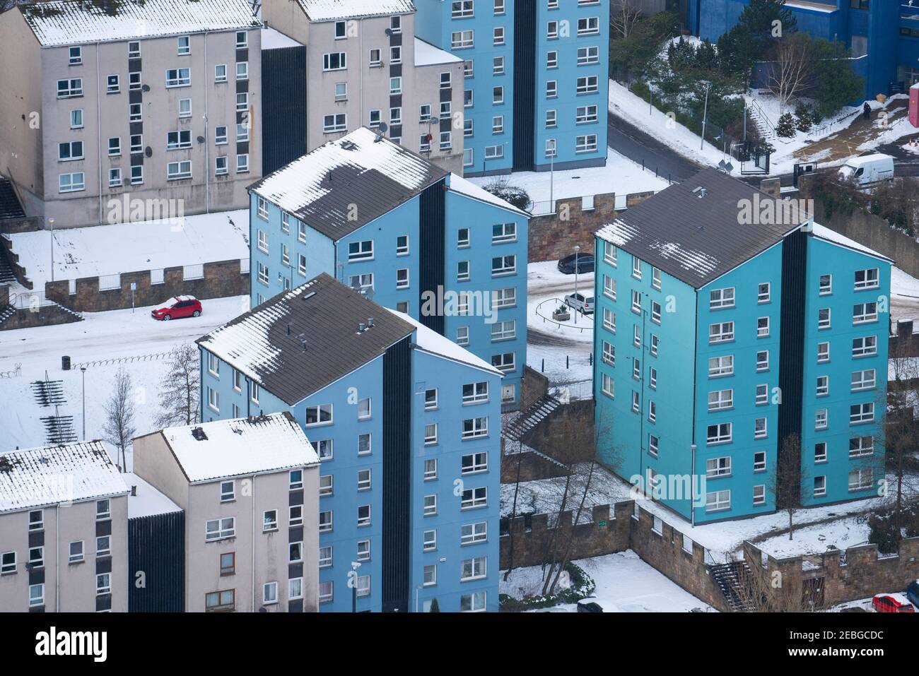 View of  apartment blocks at Dumbiedykes in Edinburgh, Scotland, UK Stock Photo