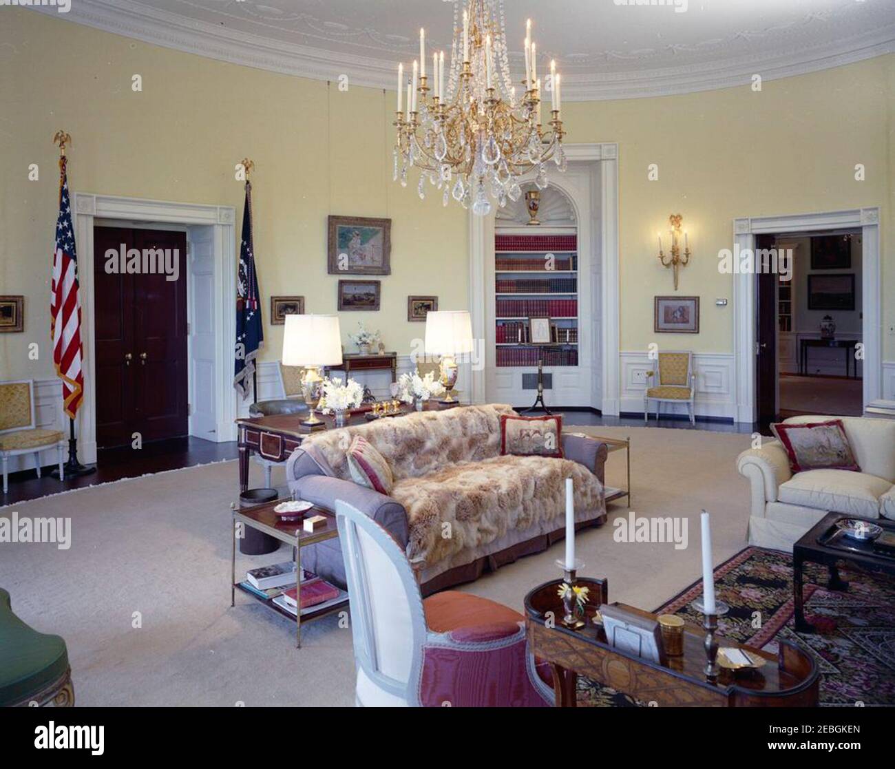 Second floor corridor of the white house hi-res stock photography and