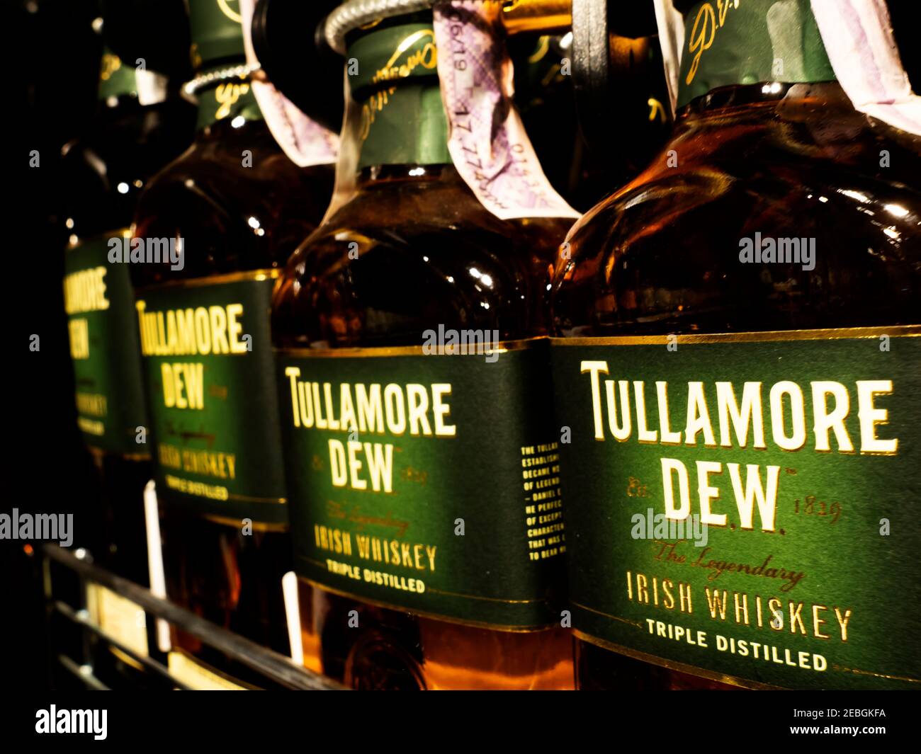 Tullamore Dew Irish Whiskey seen in the store Stock Photo Alamy