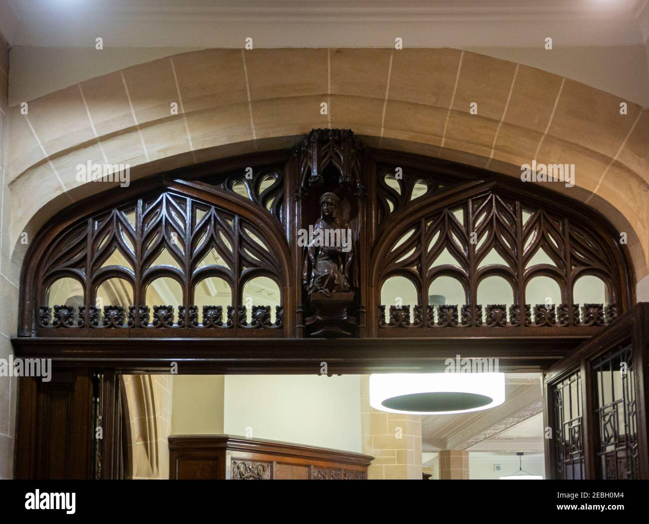 Wood carving inside The Supreme Court, Parliament Square, Westminster