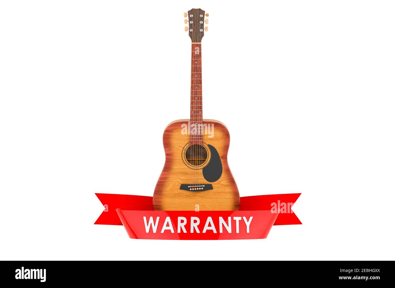 Acoustic guitar warranty concept. 3D rendering Stock Photo Alamy