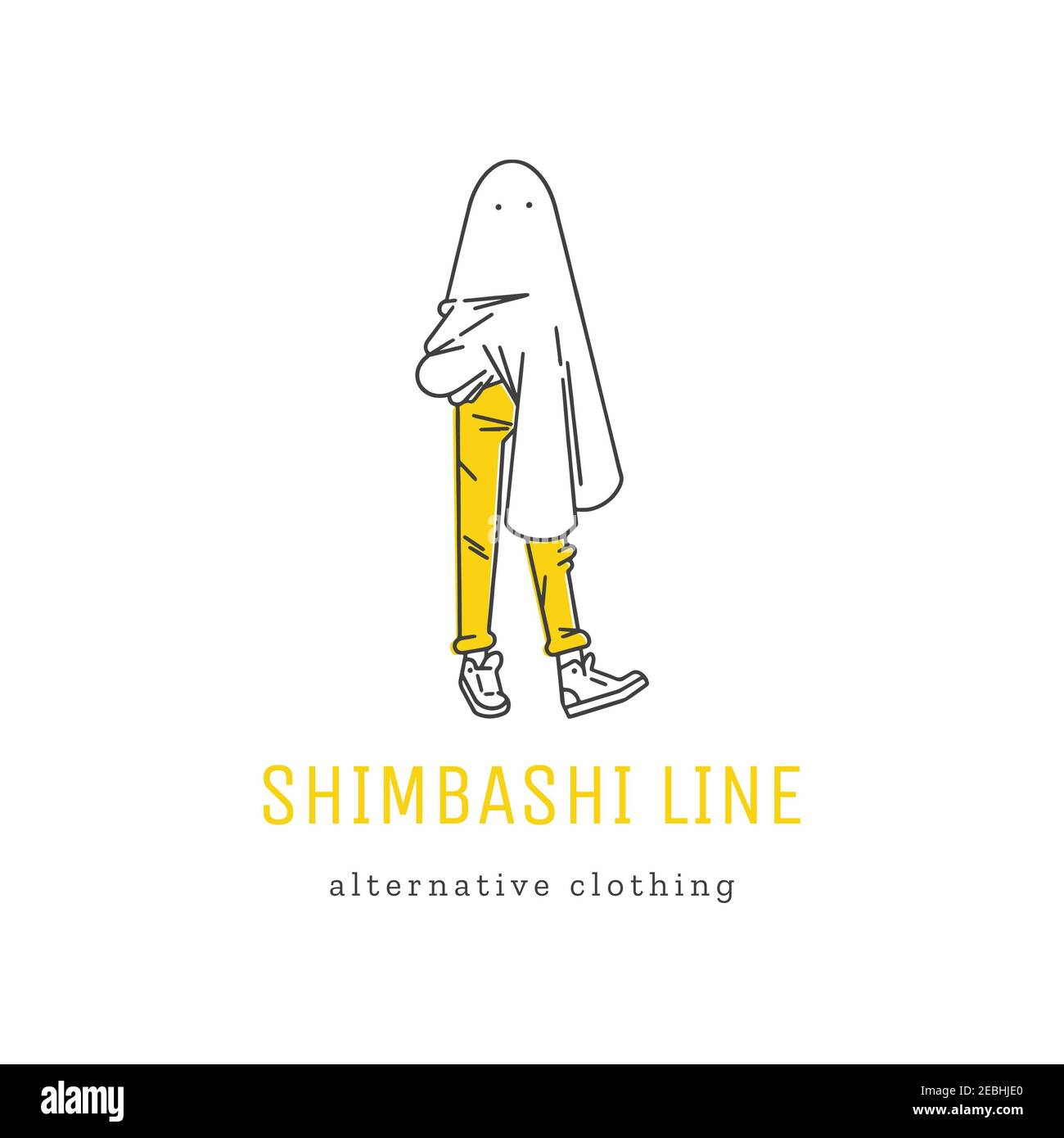 modern logo template for an alternative clothing brand 1 Stock Photo