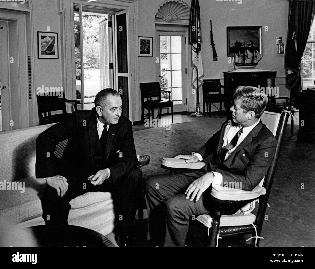 Meeting with the Vice President Lyndon B. Johnson (LBJ). President John