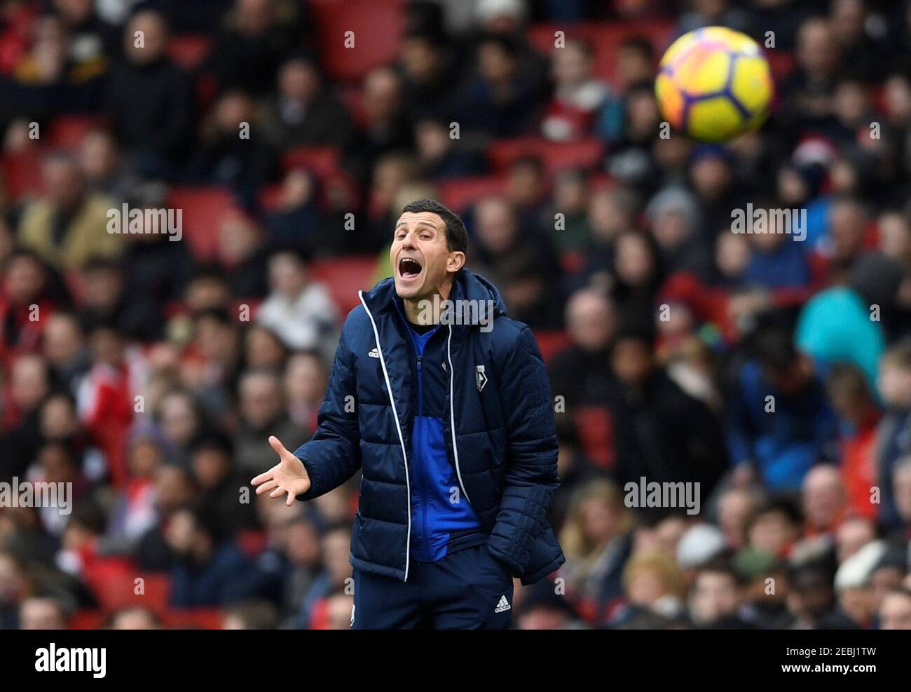 Soccer Football - Premier League - Arsenal vs Watford - Emirates Stadium, London, Britain - March 11, 2018   Watford manager Javi Gracia          Action Images via Reuters/Tony O'Brien    EDITORIAL USE ONLY. No use with unauthorized audio, video, data, fixture lists, club/league logos or 'live' services. Online in-match use limited to 75 images, no video emulation. No use in betting, games or single club/league/player publications.  Please contact your account representative for further details. Stock Photo